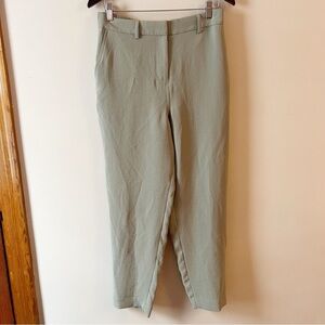 Express Green Straight leg Elastic Waist High Rise Trouser Pants Size Medium